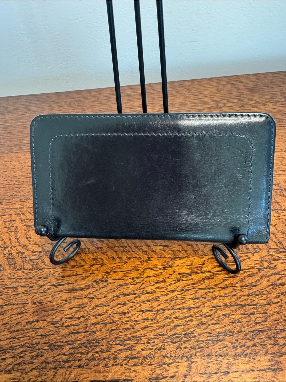 Louis Vuitton Brazza Black Nomade Leather Long Wallet w/COA
